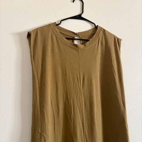 NWT Nightcap Clothing Olive Green Wide Leg Jumpsuit Size Medium 100% Cotton - Picture 2 of 13